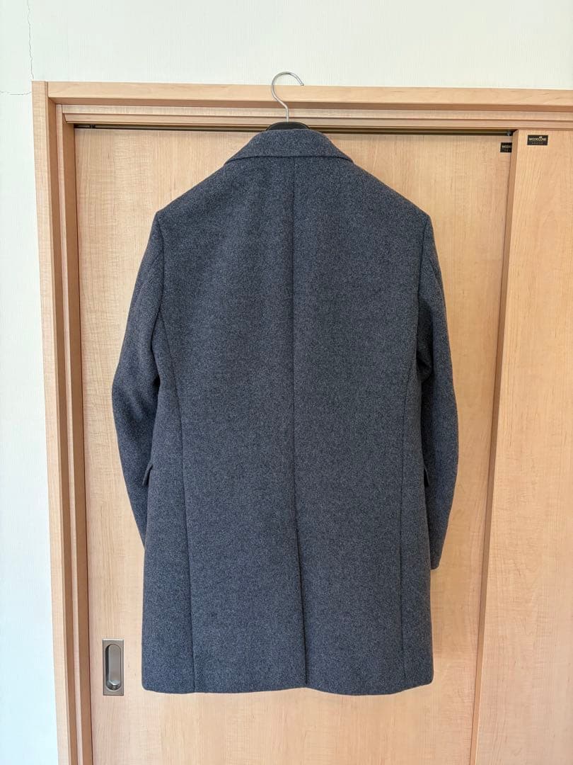 BEAUTY&YOUTH PE メルトン チェスターコート　ダークグレー　XL