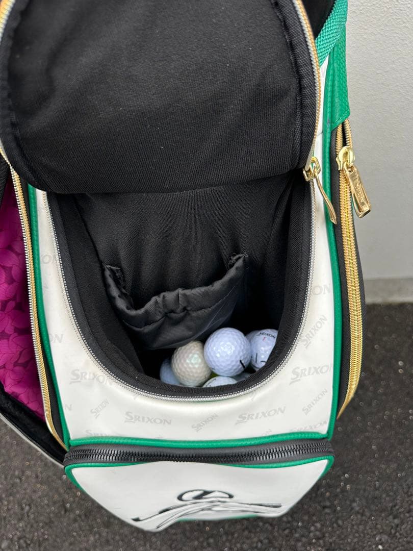 Srixon キャディバッグ 緑/白 松山英樹モデル（最終値下げ）早い者勝ち