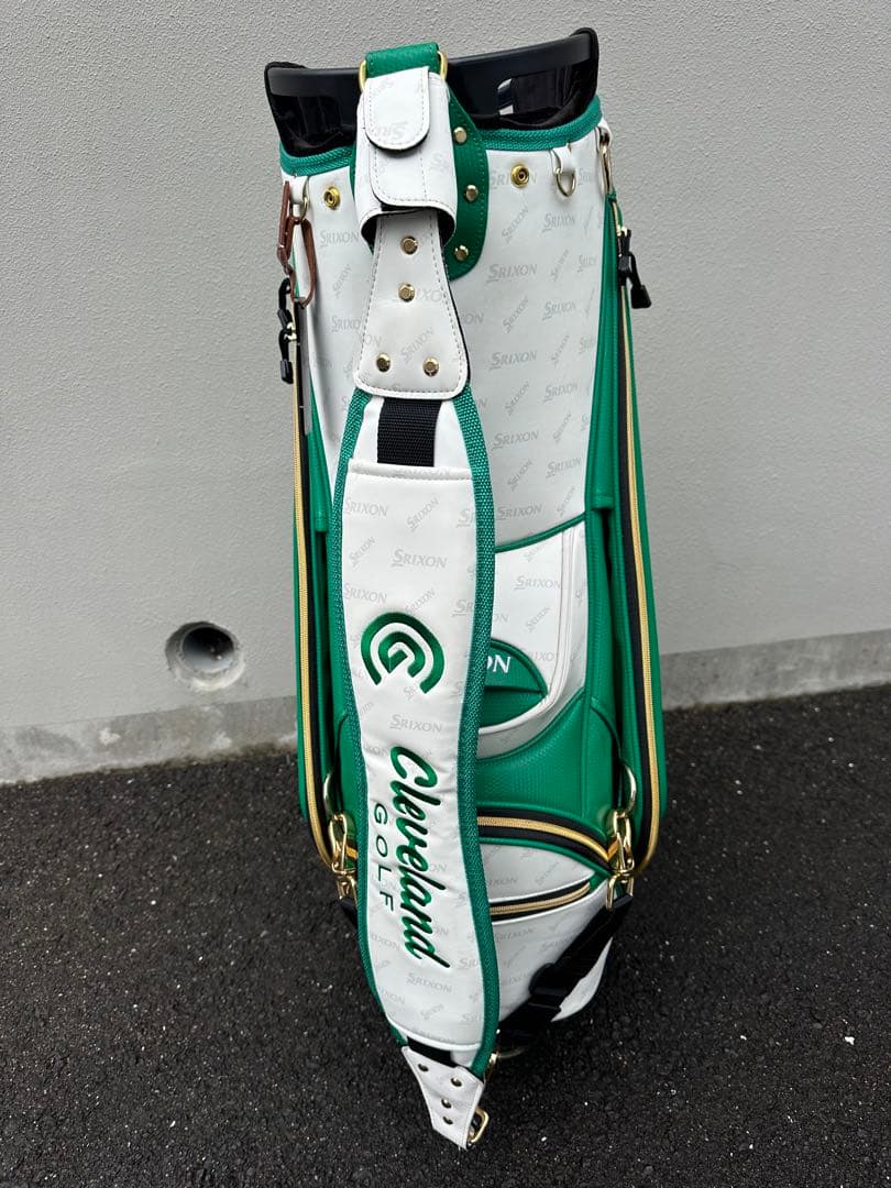 Srixon キャディバッグ 緑/白 松山英樹モデル（最終値下げ）早い者勝ち