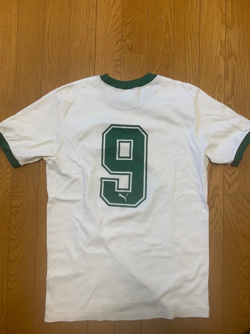 読売クラブ　東京ヴェルディ　アウェイ半袖　#9 武田修宏選手　実使用