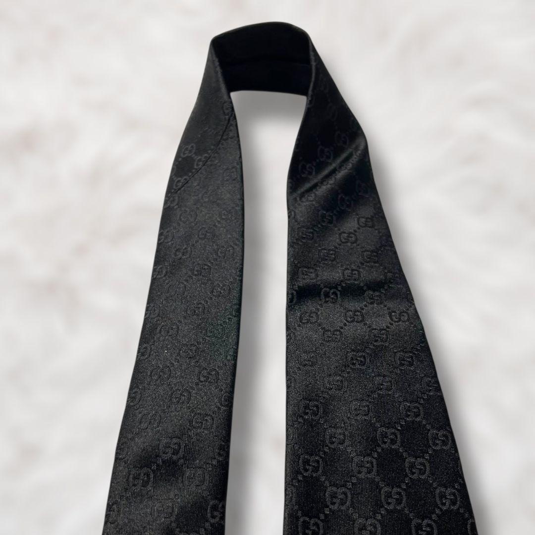 【新品未使用✨️】グッチ GUCCI ソリッド GG柄 シェリー メンズ ネクタイ