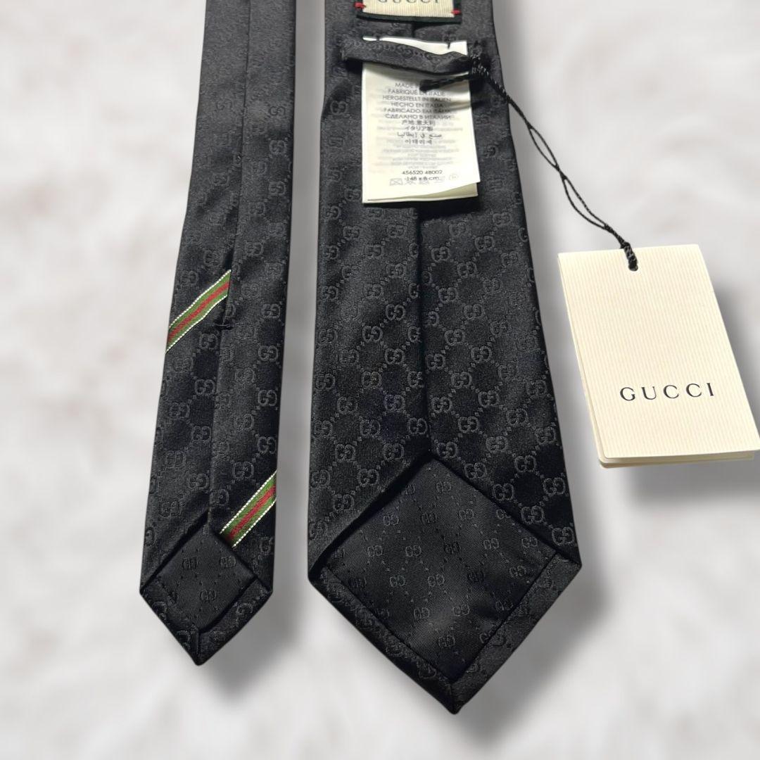【新品未使用✨️】グッチ GUCCI ソリッド GG柄 シェリー メンズ ネクタイ