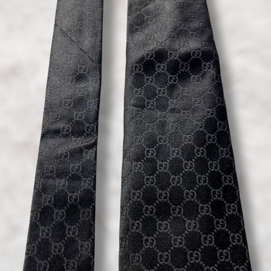 【新品未使用✨️】グッチ GUCCI ソリッド GG柄 シェリー メンズ ネクタイ