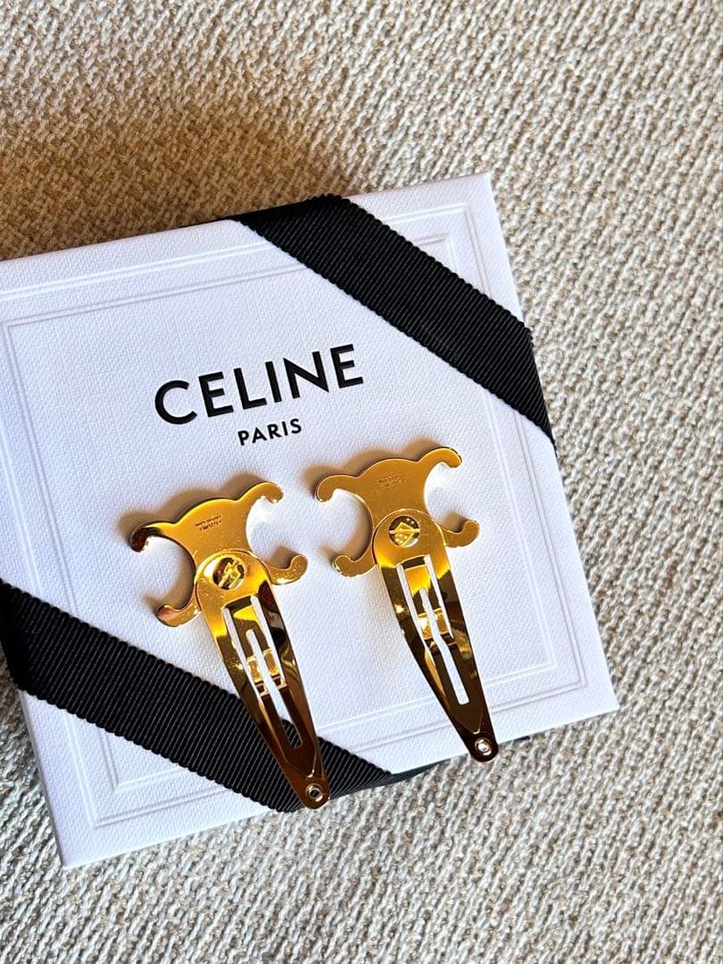 セリーヌ　CELINE ヘアピン　ヘアアクセサリー　ヘアクリップ　ゴールド　1つ