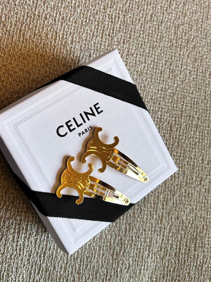 セリーヌ　CELINE ヘアピン　ヘアアクセサリー　ヘアクリップ　ゴールド　1つ