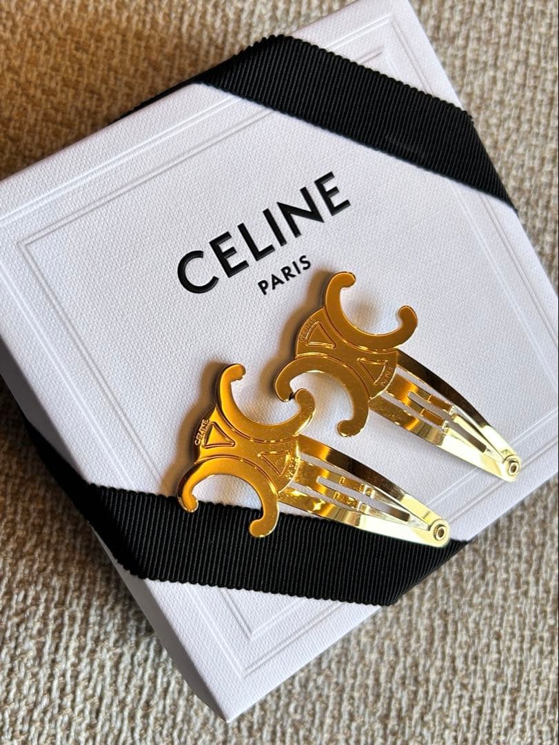 セリーヌ　CELINE ヘアピン　ヘアアクセサリー　ヘアクリップ　ゴールド　1つ