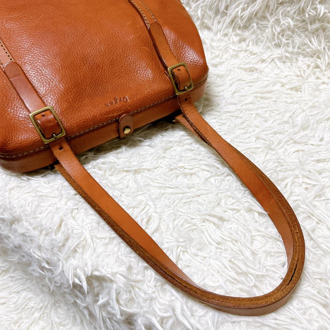 HERZ organ 口枠トートバッグ ミネルバボックス G-14 アンバー