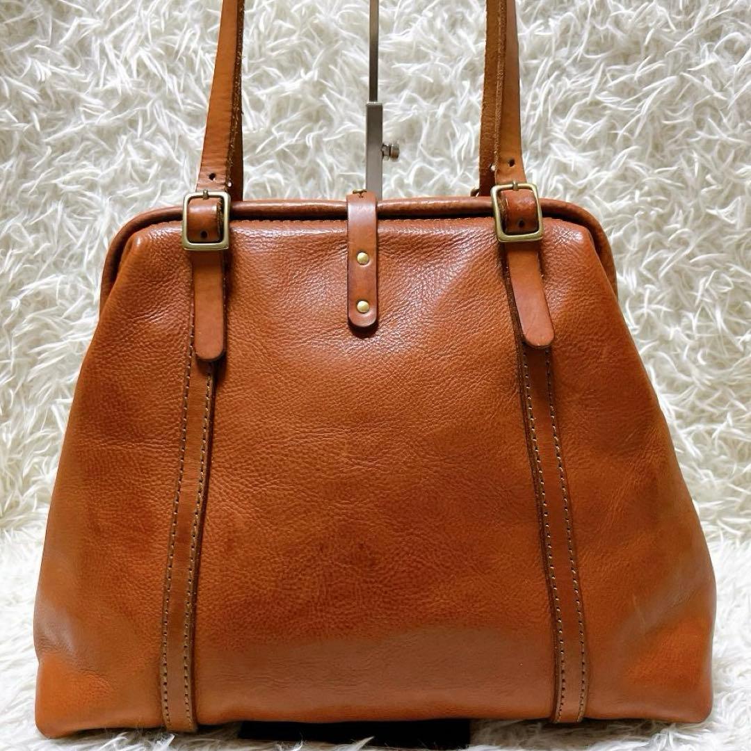 HERZ organ 口枠トートバッグ ミネルバボックス G-14 アンバー