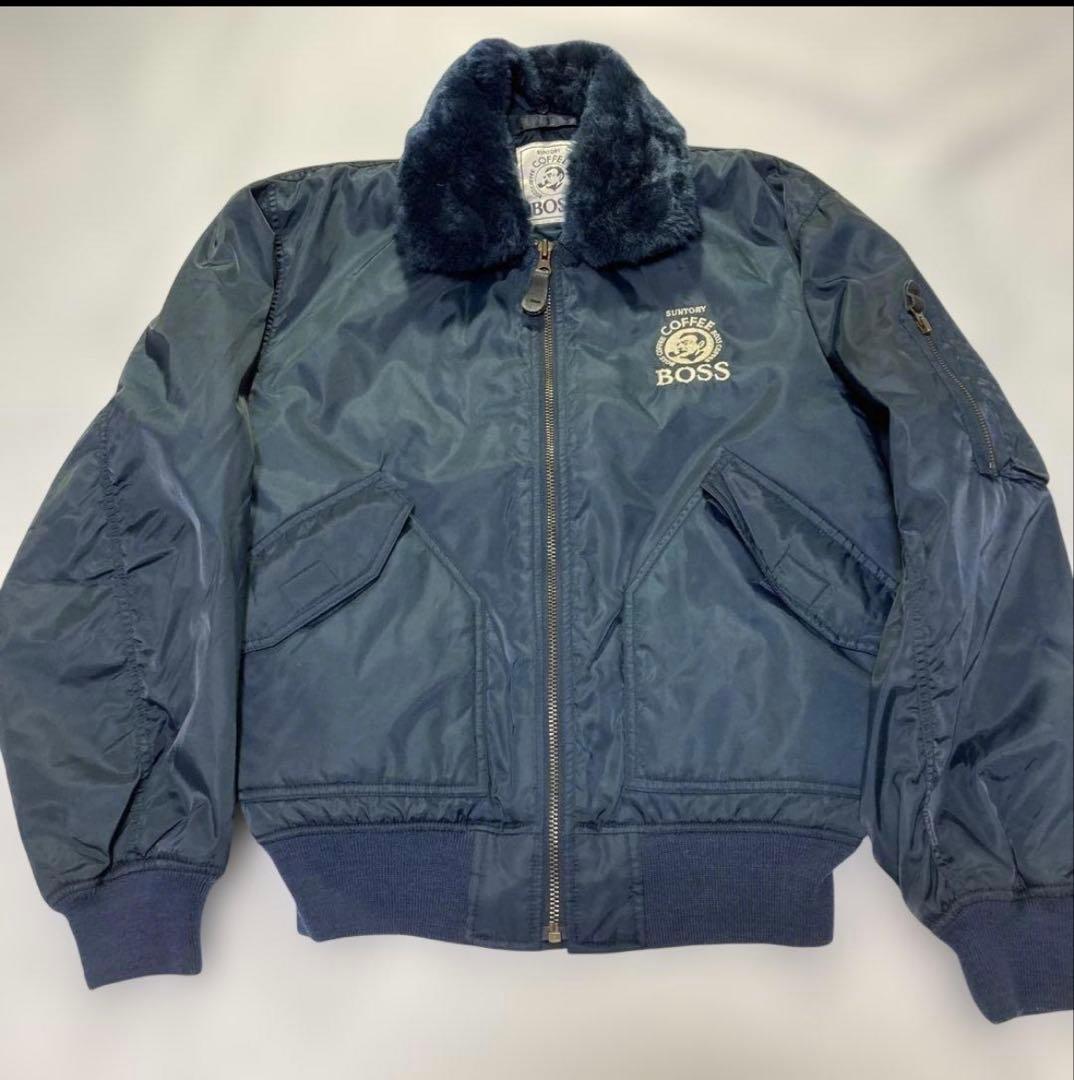 美品希少 SUNTORY BOSS ボス フライトジャケット MA-1 B-15