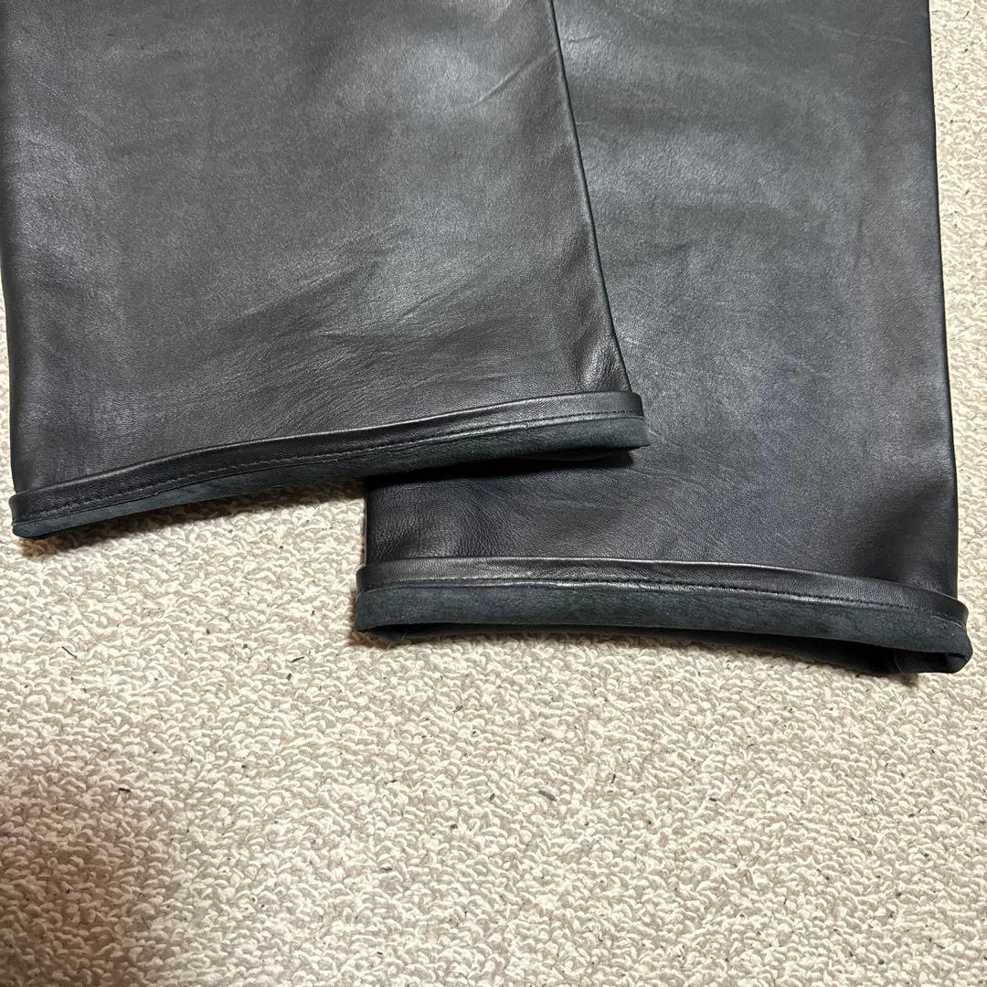 パンツ Leather Double Knee Painter Pant 36 BLK