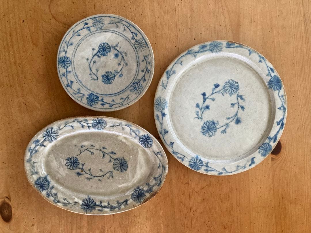 加賀美円　安南手　リム皿　プレート　3枚セット