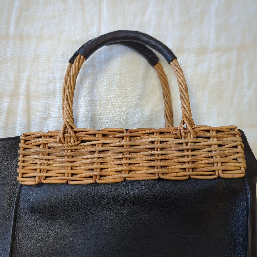 タイドウェイ　レザーかごバッグ