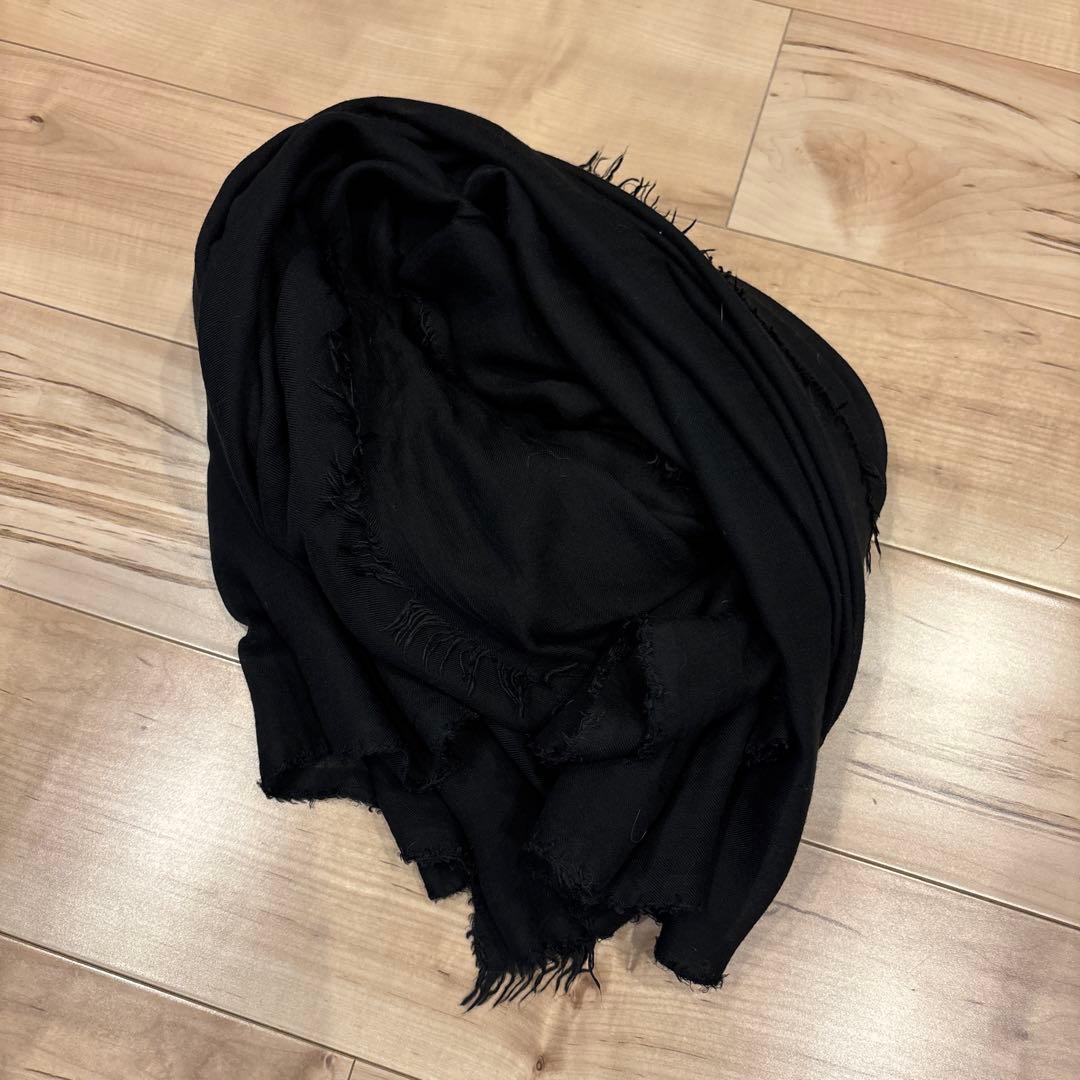 Drawer別注 ファリエロサルティ ストール 黒　ブラック　約140×190