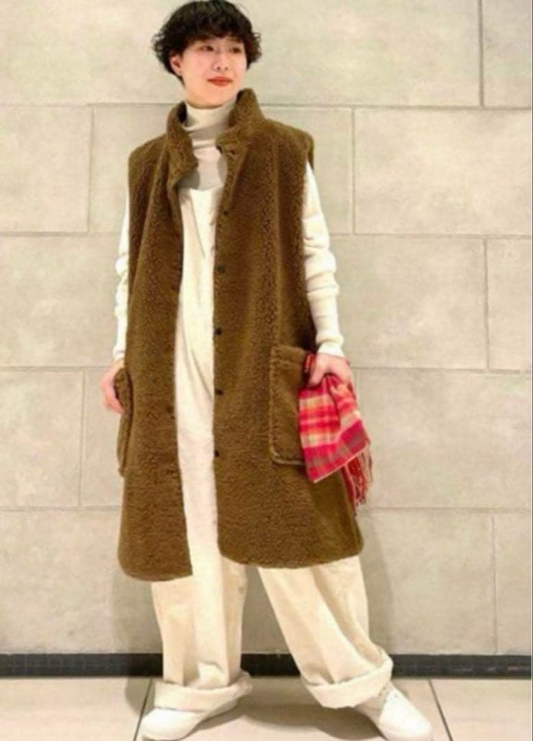 【美品】ジャーナルスタンダードラックス　ARMEN ロングベスト　リバーシブル