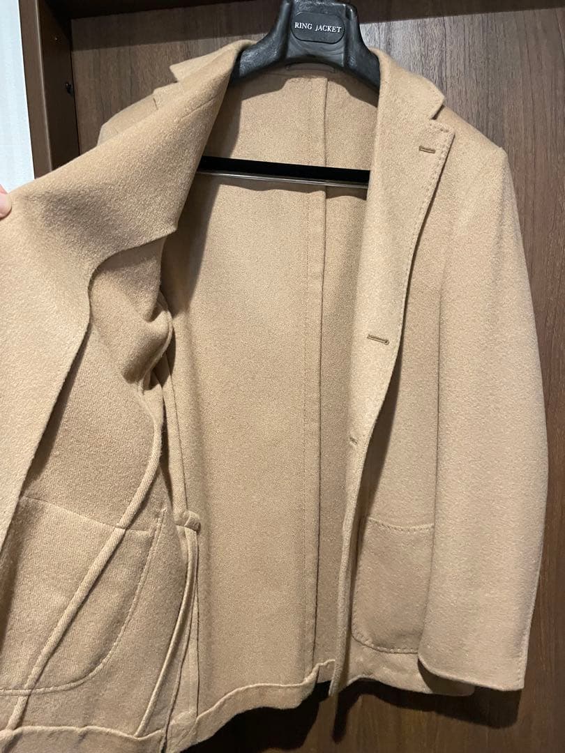 リングヂャケット 48 キャメル100 ベージュ テーラードジャケット