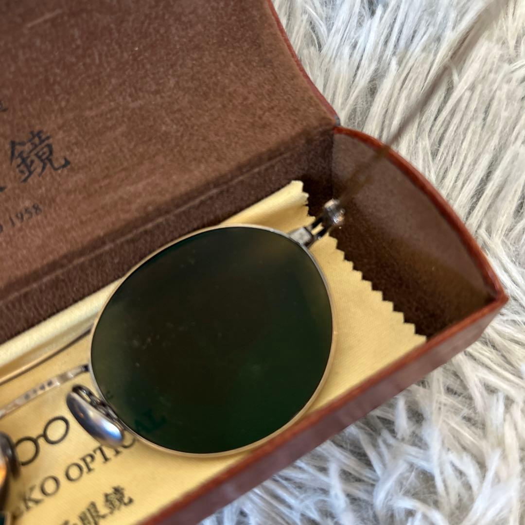 【美品】金子眼鏡 52□20-14 ダブルブリッジサングラス KMS-03