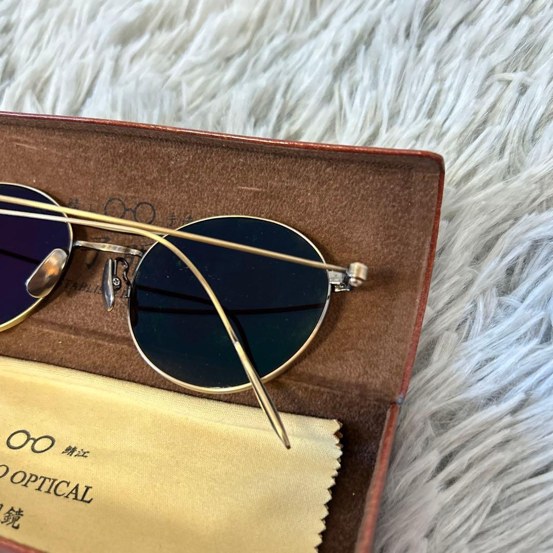 【美品】金子眼鏡 52□20-14 ダブルブリッジサングラス KMS-03