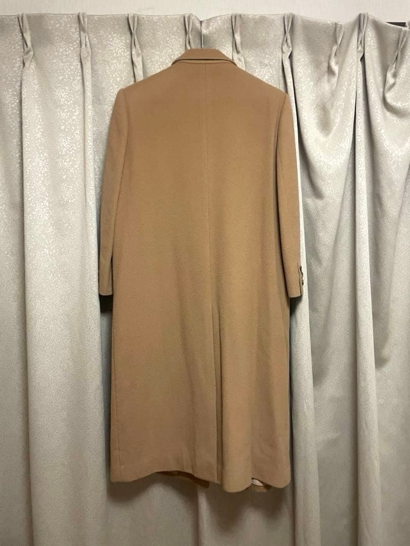バーバリー　ロングダブルチェスターコート　カシミヤ50％　ベージュ