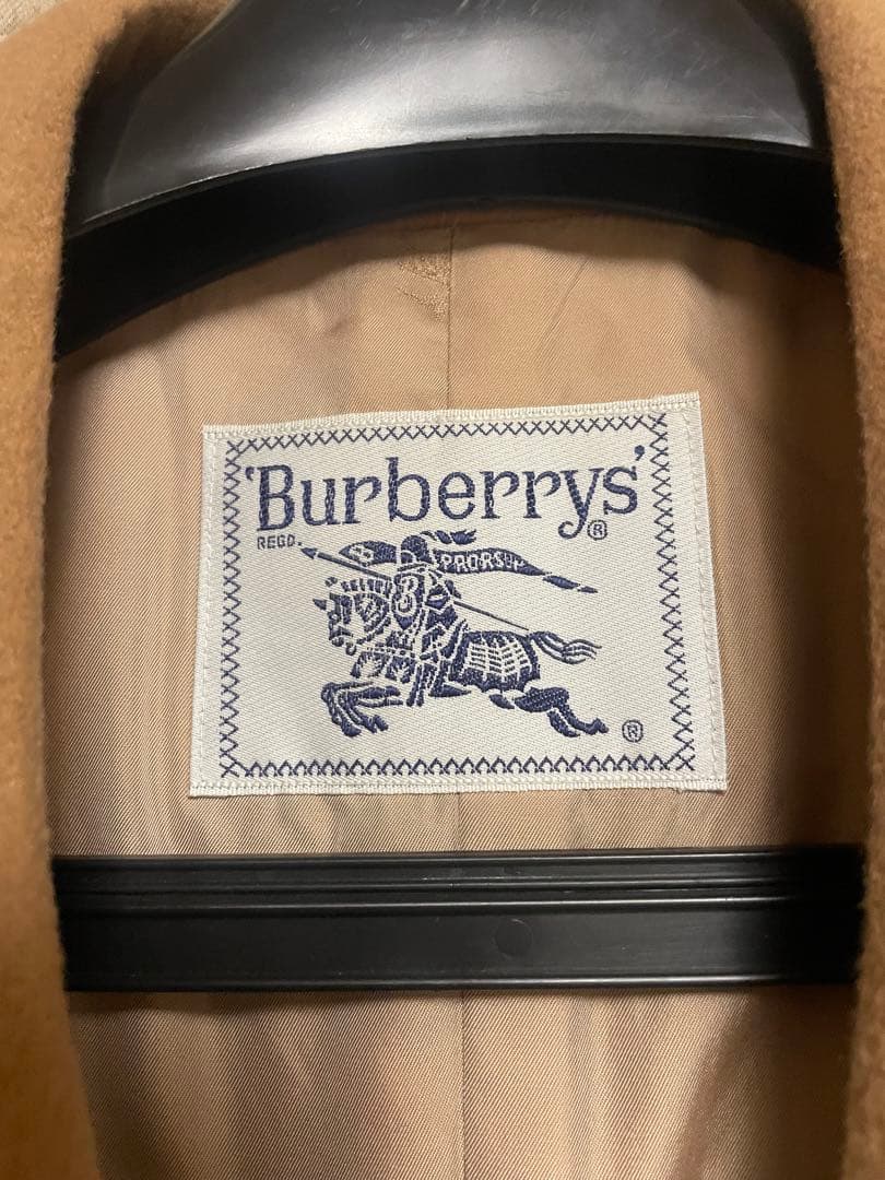 バーバリー　ロングダブルチェスターコート　カシミヤ50％　ベージュ