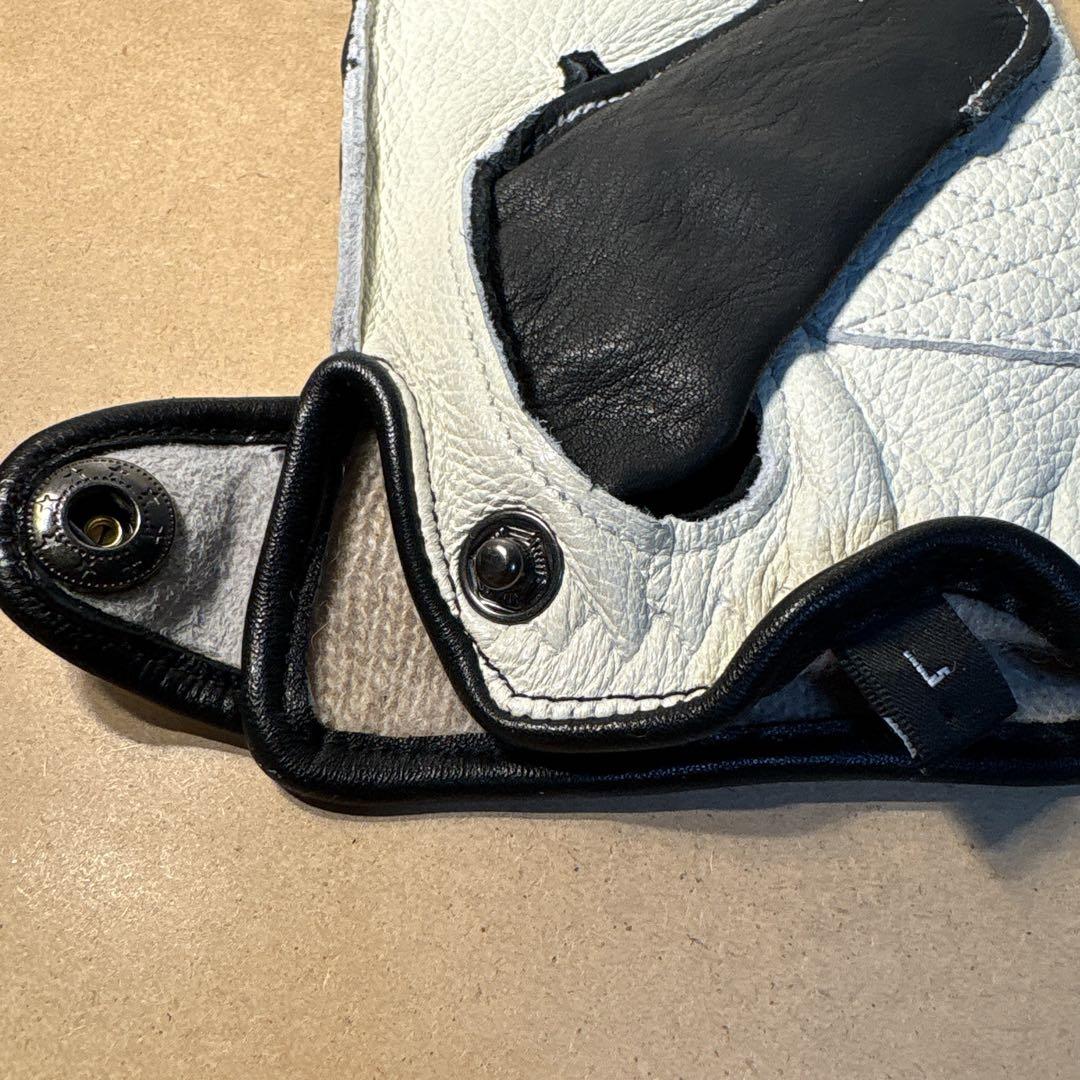 専用ページ鹿革　Lサイズ ファイヤーパターン　レザーバイクグローブ　黒