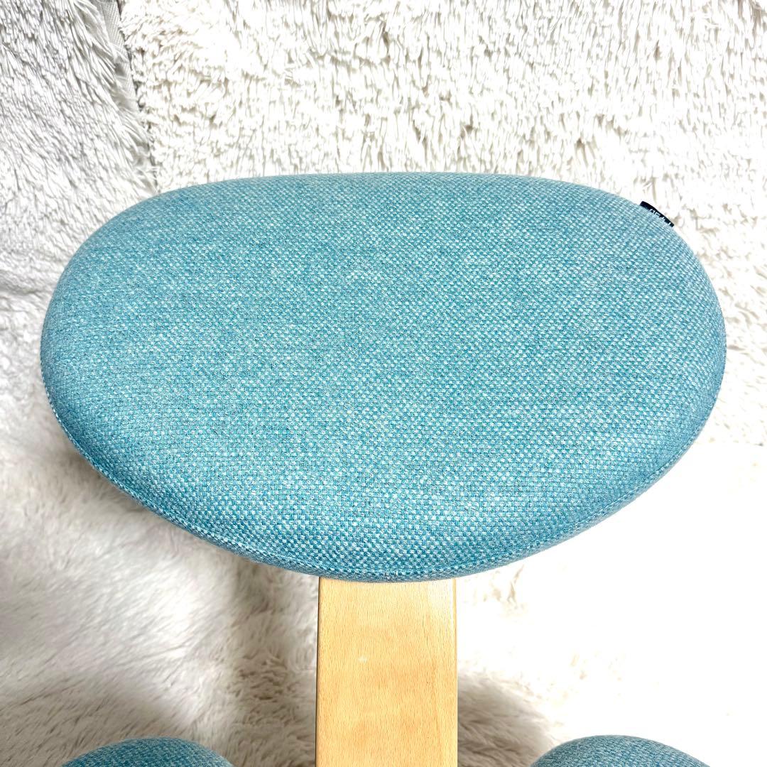 【美品】バランスチェア イージー balans Easy ライトブルー　リボ