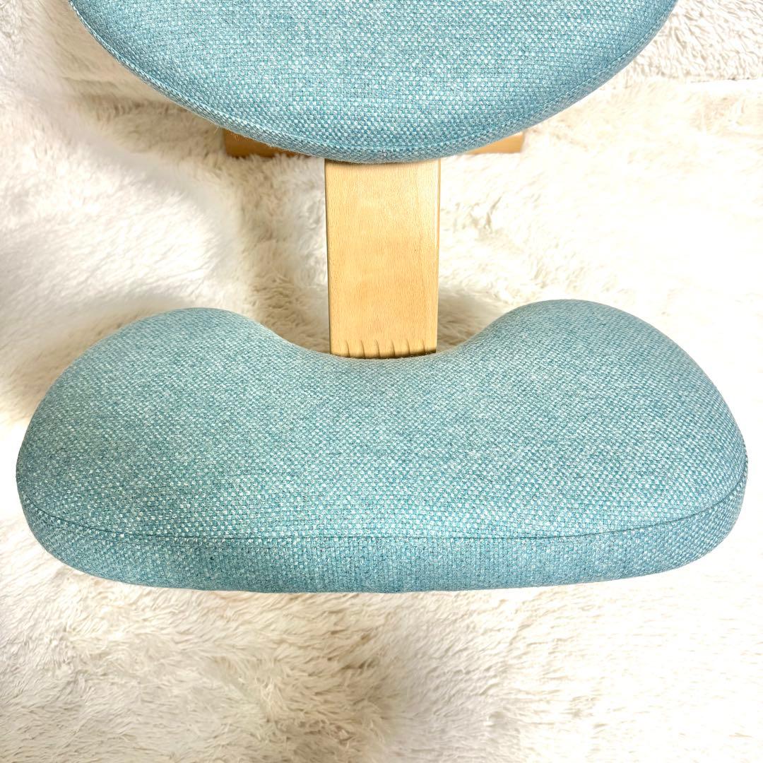 【美品】バランスチェア イージー balans Easy ライトブルー　リボ