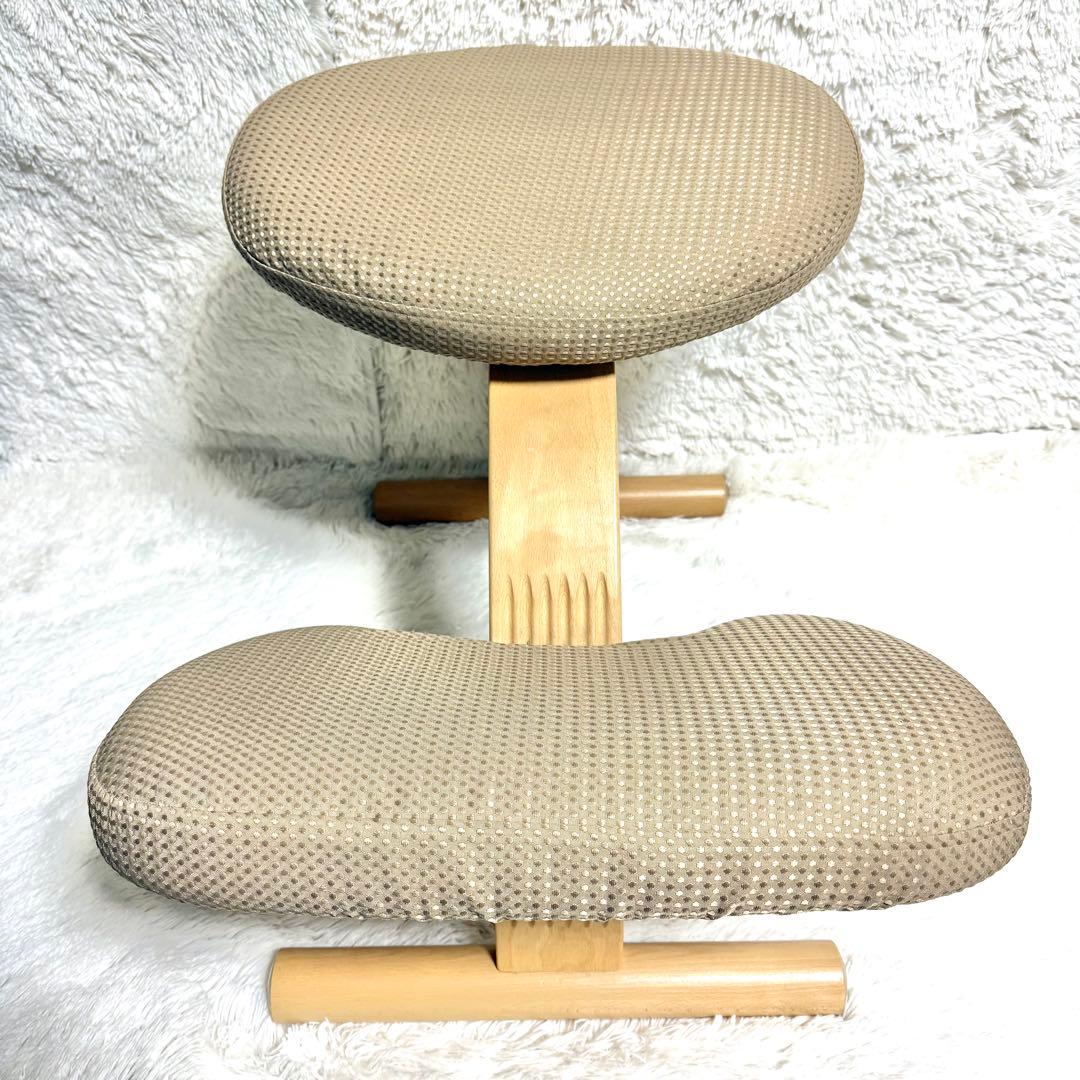 【美品】バランスチェア イージー balans Easy ライトブルー　リボ