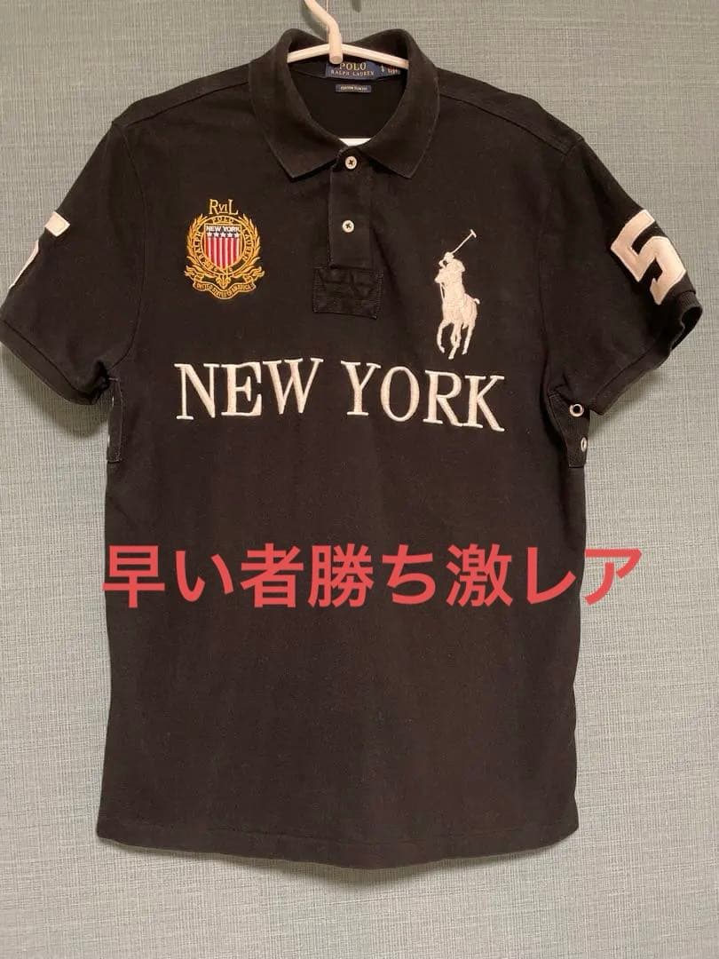 Polo Ralph Lauren ブラックポロシャツ NEW YORK 5