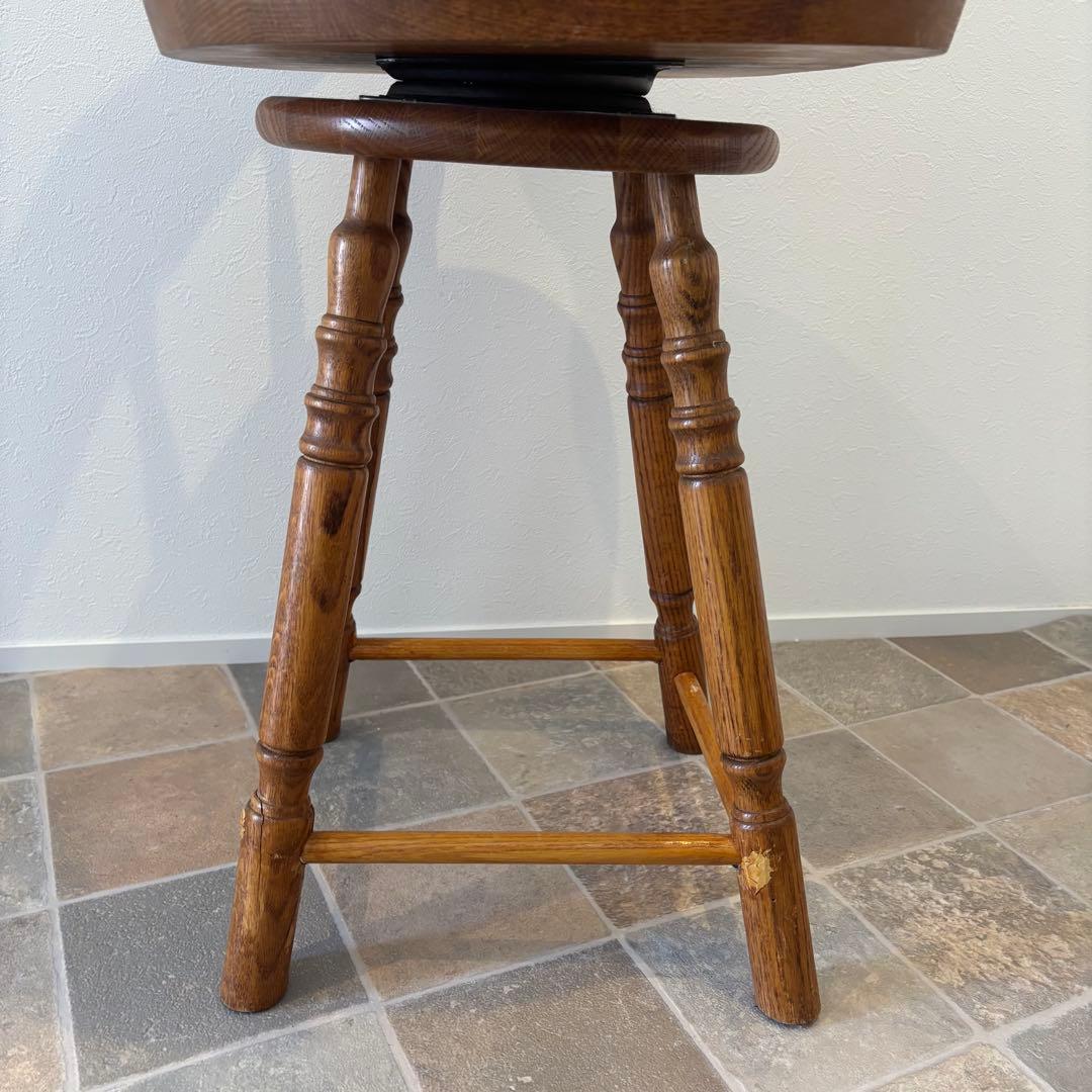 【希少品】ウッド ウィンザーチェア　回転椅子 カウンターチェア スポークチェア