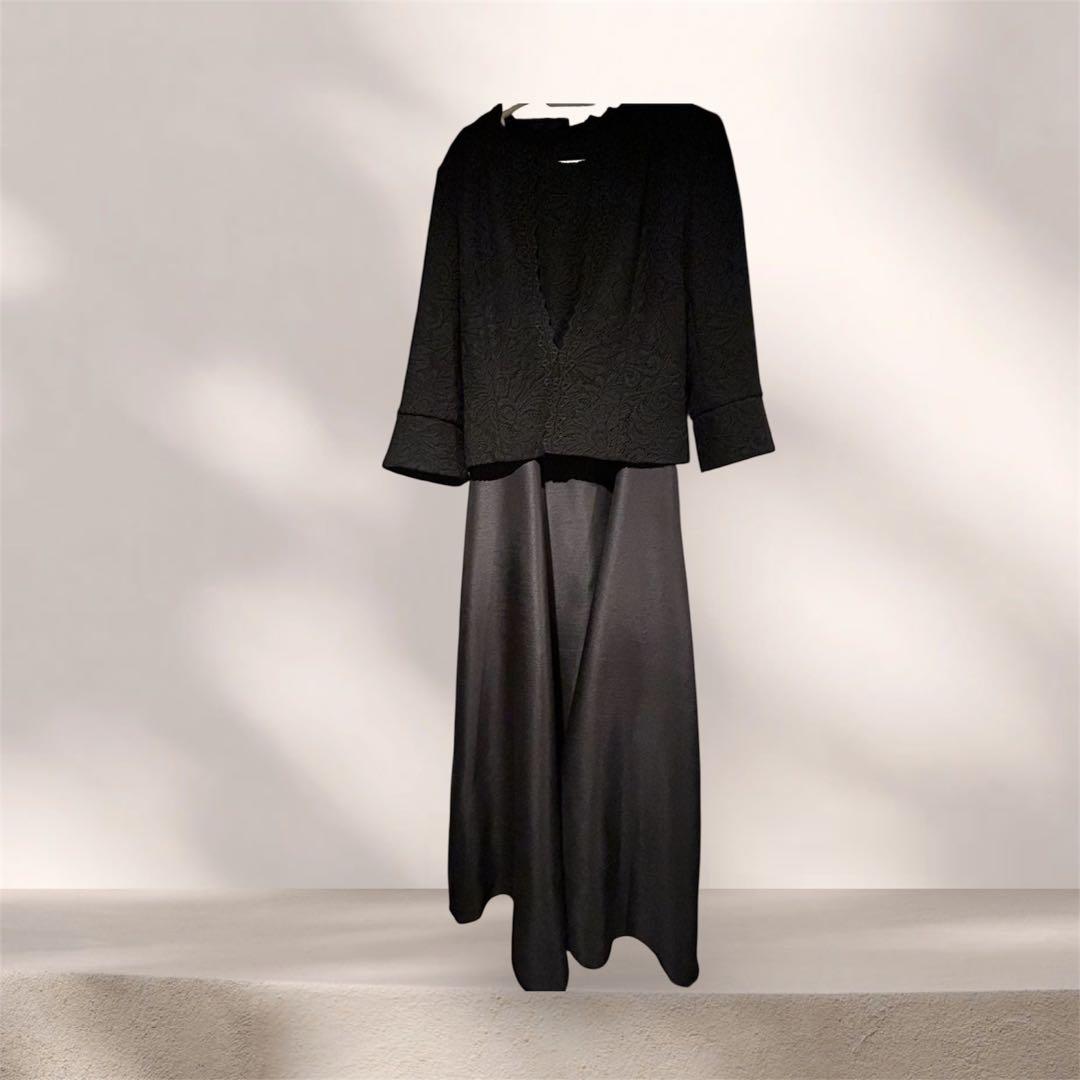 ブラック セットアップ マザードレス9号　結婚式美品