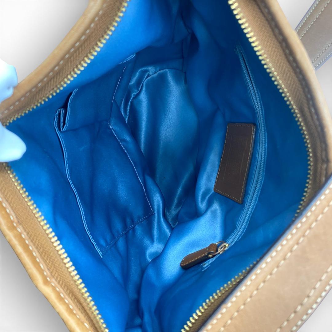 【COACH】デニム×パッチワーク バケツ型ショルダーバッグ