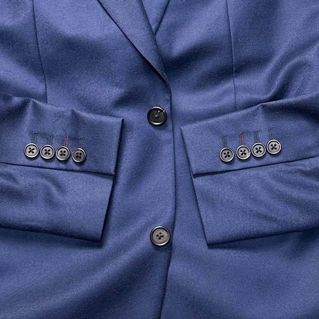 現行 未使用級 ポールスミス セットアップ カシミヤ混 光沢 総裏 ネイビー M