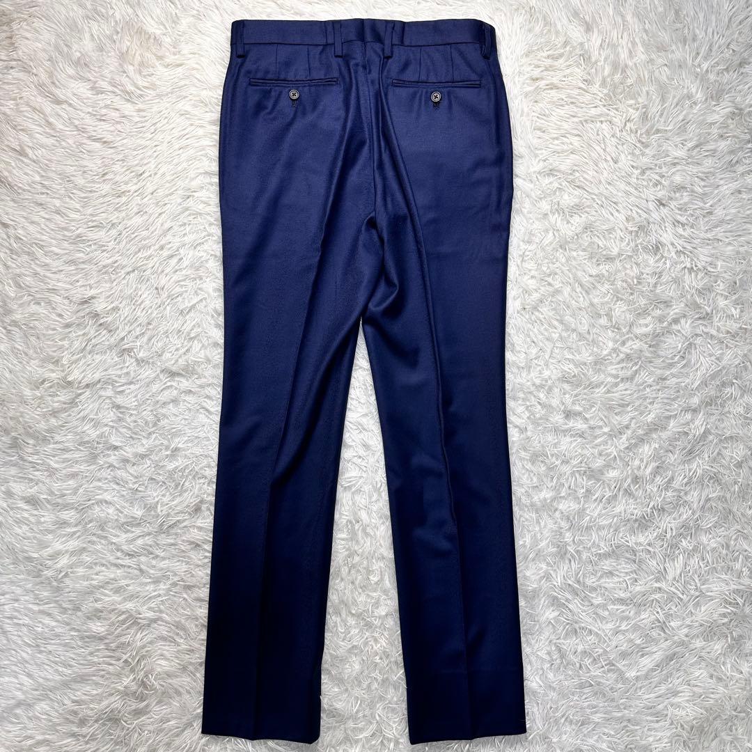 現行 未使用級 ポールスミス セットアップ カシミヤ混 光沢 総裏 ネイビー M