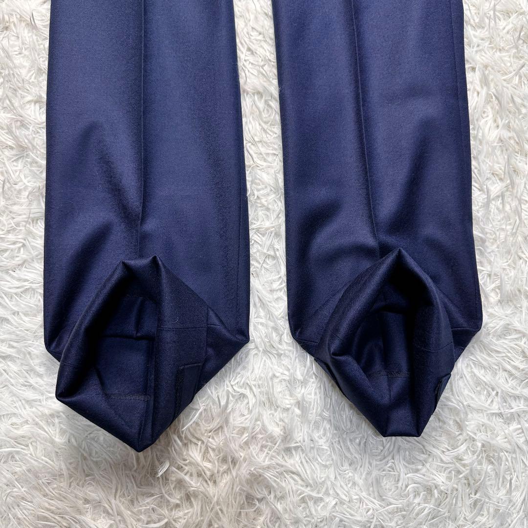 現行 未使用級 ポールスミス セットアップ カシミヤ混 光沢 総裏 ネイビー M