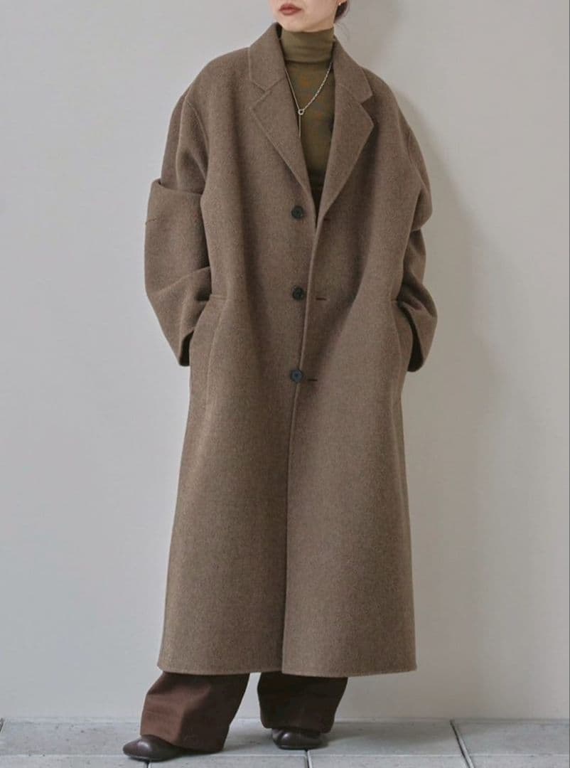 25aw 新品 TODAYFUL Wool Over Coat グレージュ38