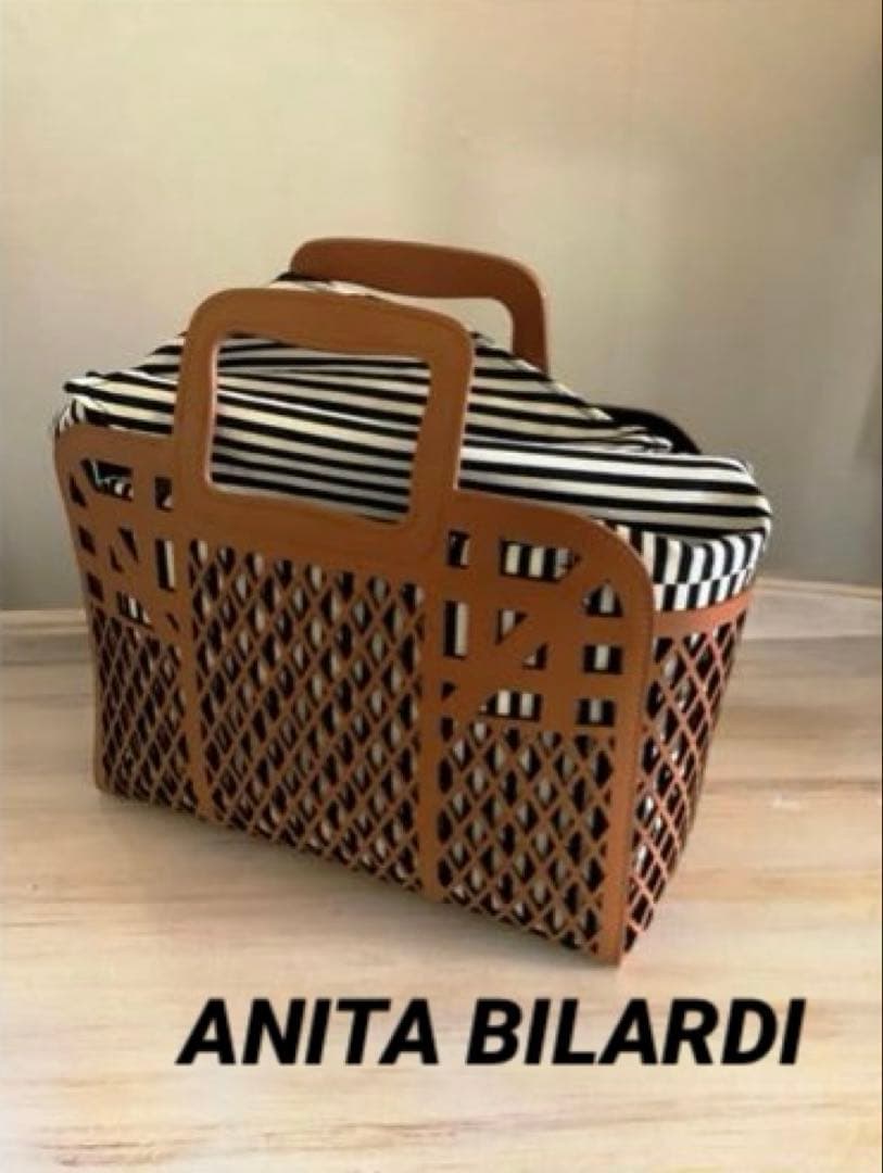 値下げ★【ATNITA BILARDI】アニタビラルディレザー　メッシュバッグ