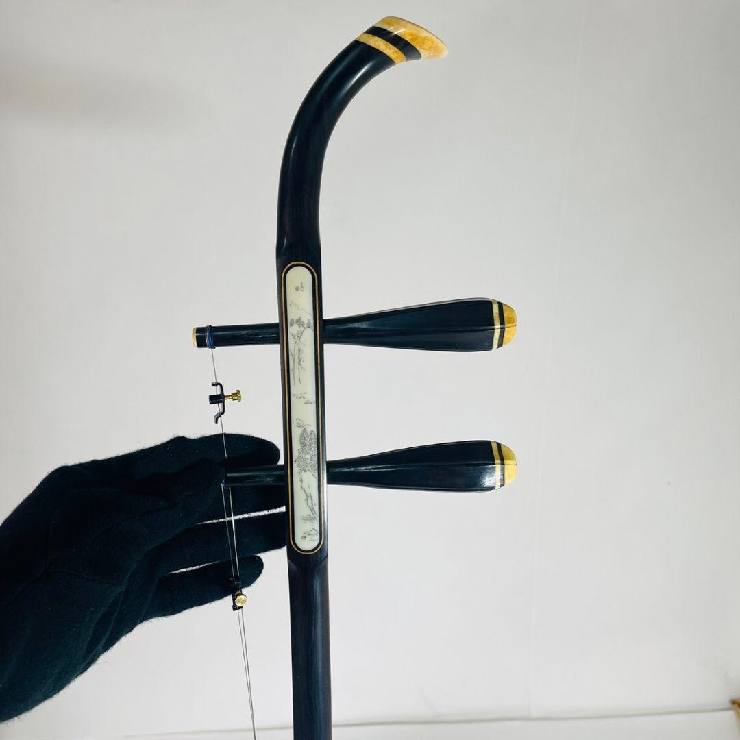 【保証書付き】 二胡 ケース付 本蛇皮製 YMHER30