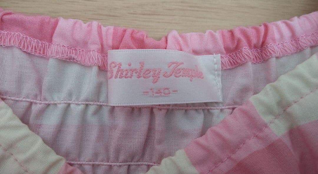 シャーリーテンプル　チェリーギンガムチェック　ワンピース　140㌢