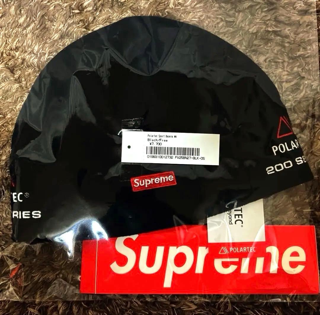 25FW Supreme Polartec® Sport Beanie ブラック