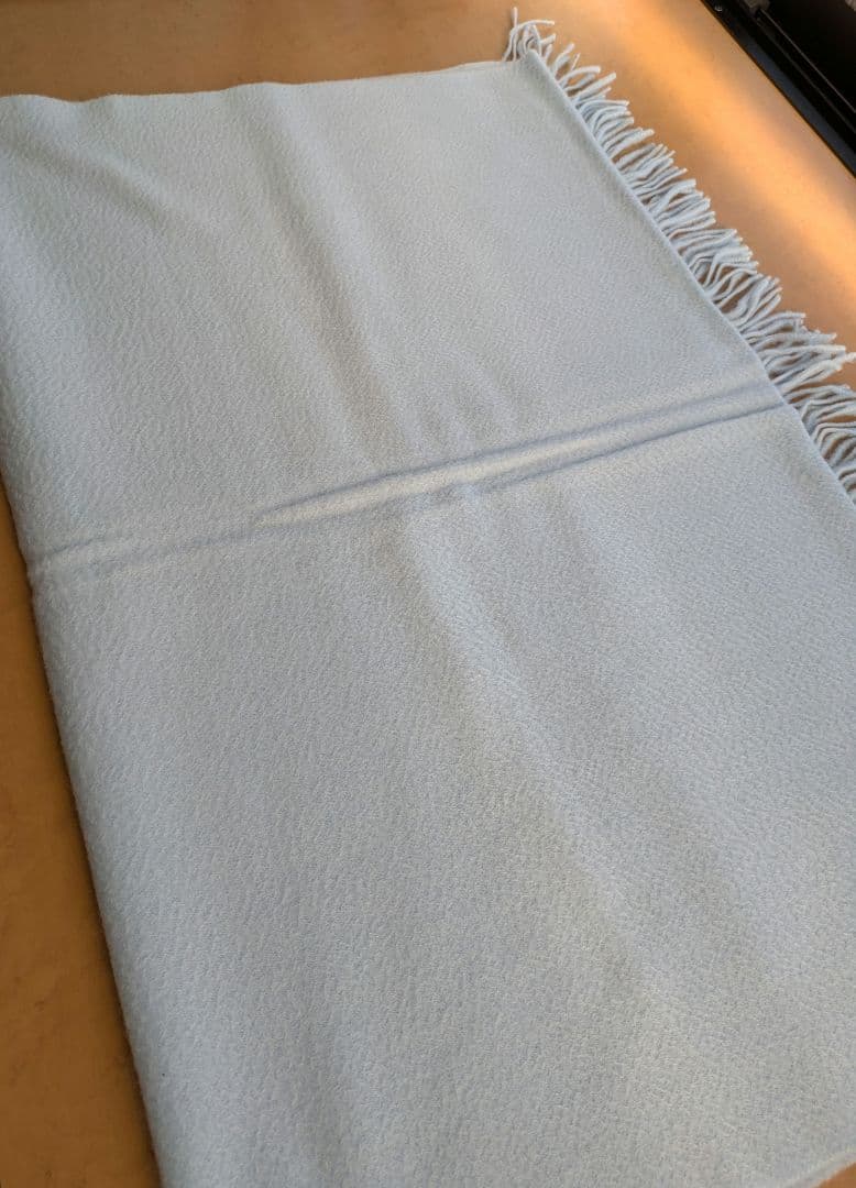 NOBLE ノーブル ストール カシミヤ100 サックスブルー