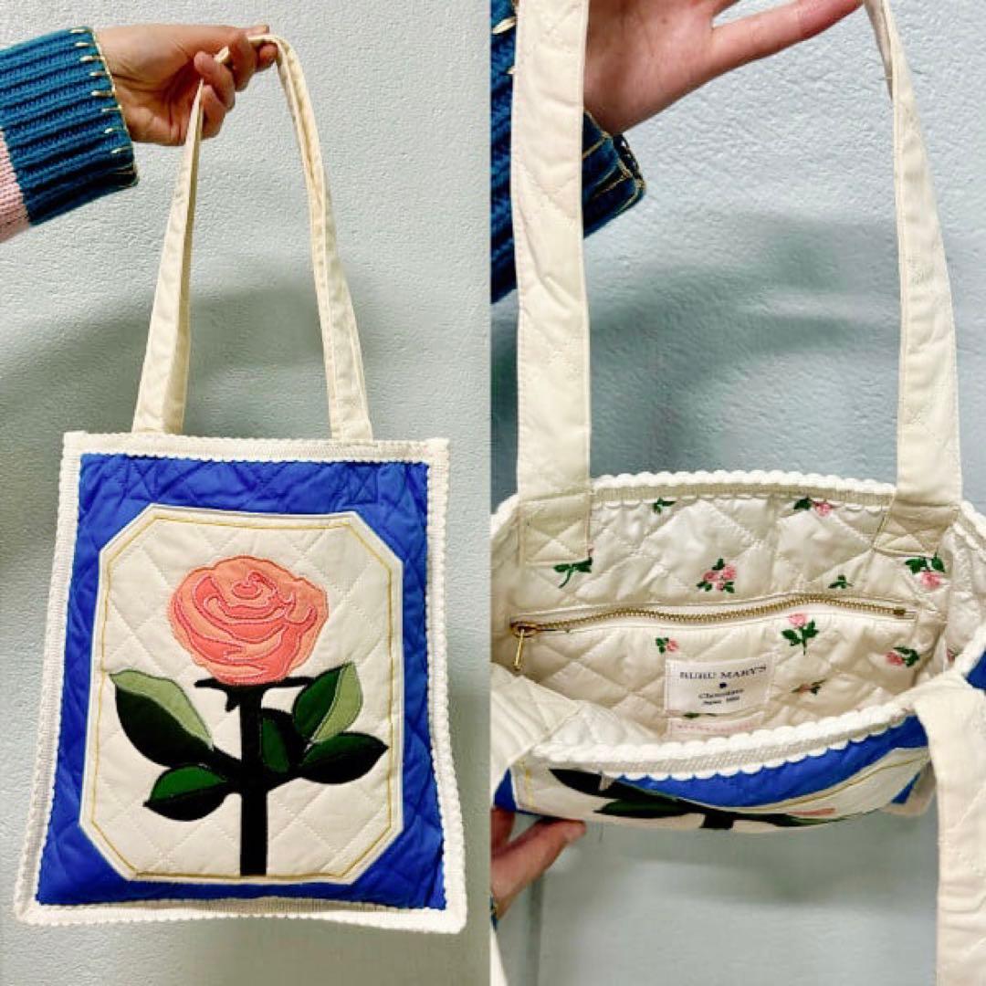 RURU MARY'S / リバーシブル キルティングバッグ　トートバッグ　匿名