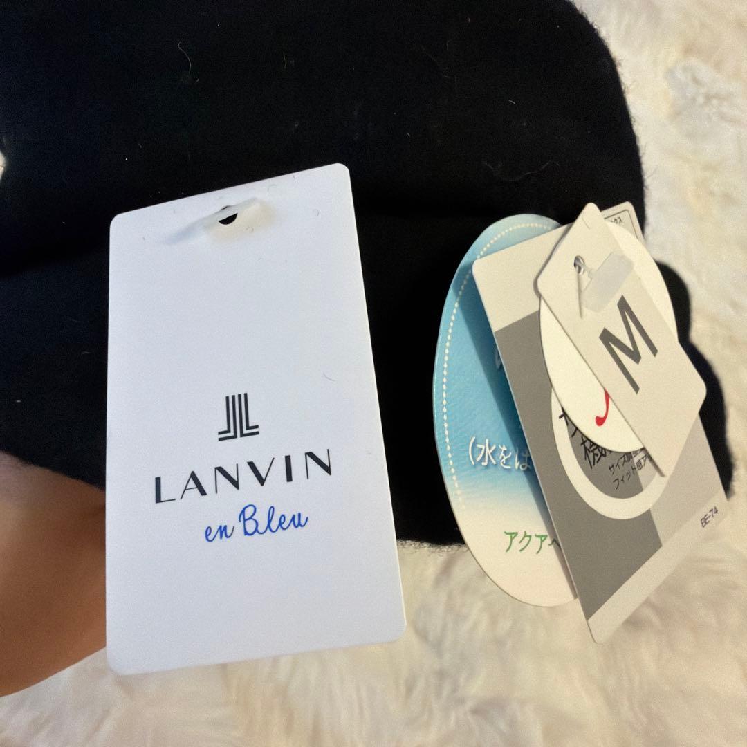 おしゃれ 新品未使用タグ付 ランバン LANVIN 帽子 ベレー帽 リボン 黒