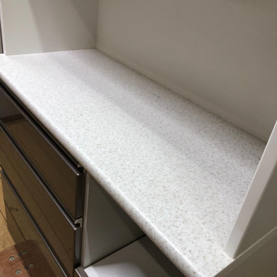 ニトリ 幅100cm キッチンボード　アルミナ2 食器棚 750705-3