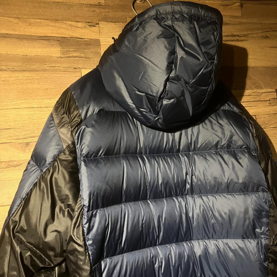 kappa　カッパ　ベンチコート　ダウン80%　紺/黒/黄/フード　サイズM