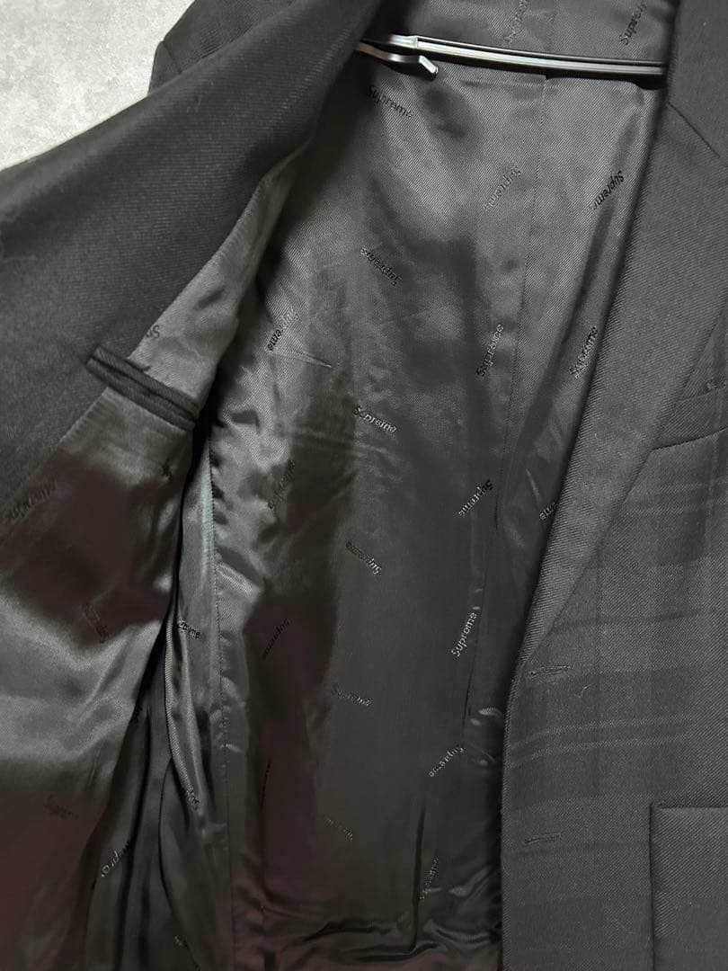 スーツ 22SS Supreme Tartan Wool Suit Black S 30
