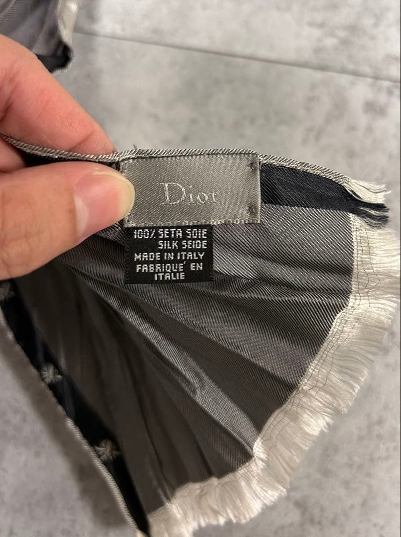 Dior Homme SS05 BEE シルク　フリンジ　スキニースカーフ