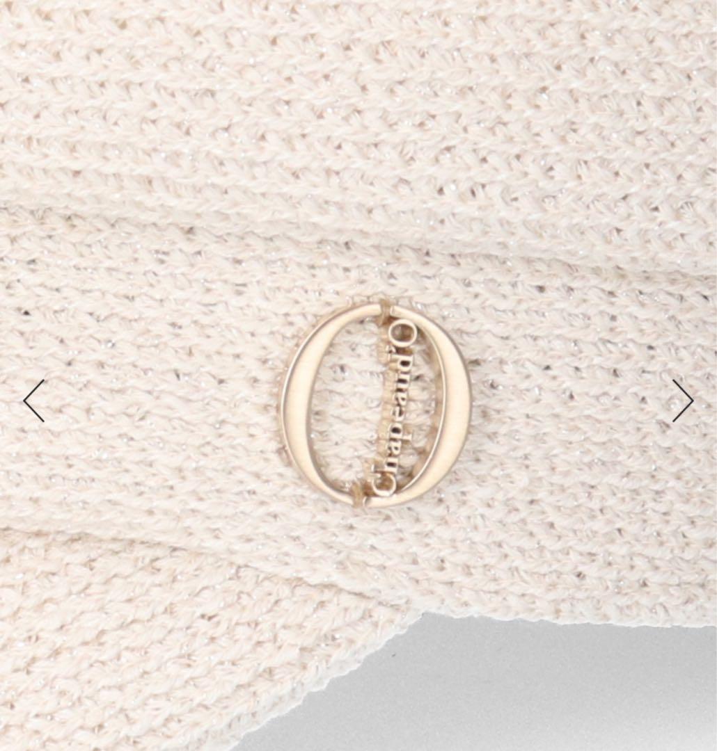 新品未使用　Chapeau d' O ラメシルクマリンキャス　麦わら　春夏