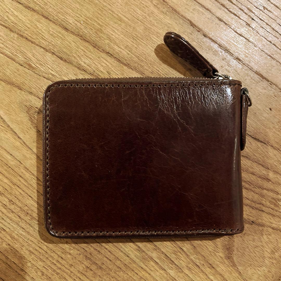 ノマドイ 2つ折り ファスナー 財布 イタリアレザー 未使用