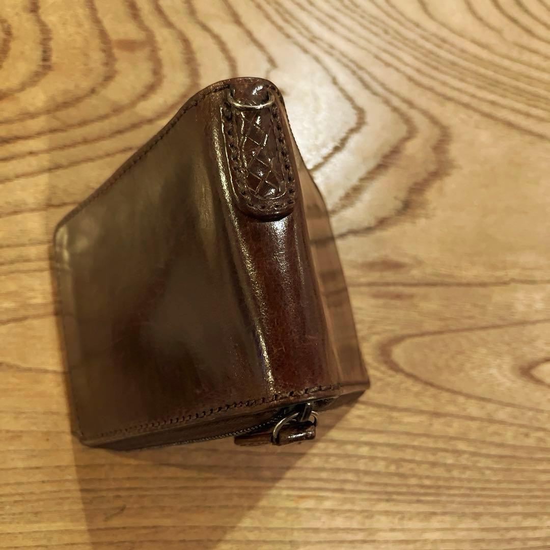 ノマドイ 2つ折り ファスナー 財布 イタリアレザー 未使用