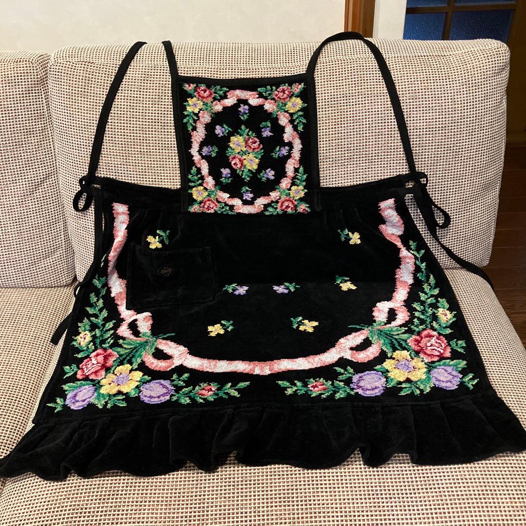 FEILER シェニール織 花柄エプロン